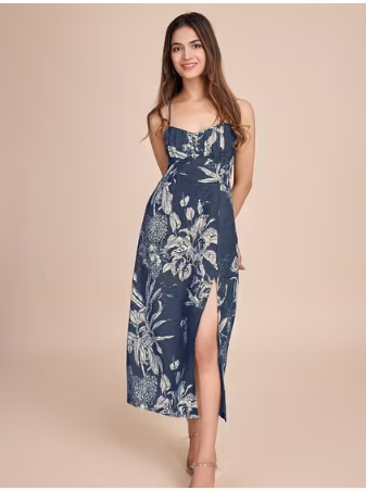 HOUSE OF MIRA Women Leaf Print Bodycon Dress