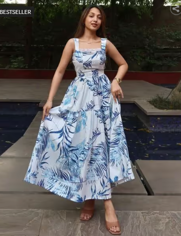 HIVORA Women Printed Fit & Flare Dress