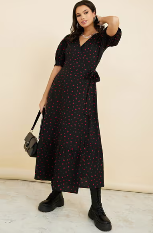 STYLI Floral Print A-Line Dress