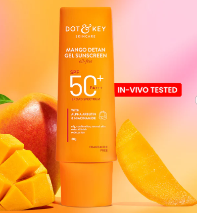 Mango Detan Sunscreen, In-Vivo Tested SPF 50+ PA++++