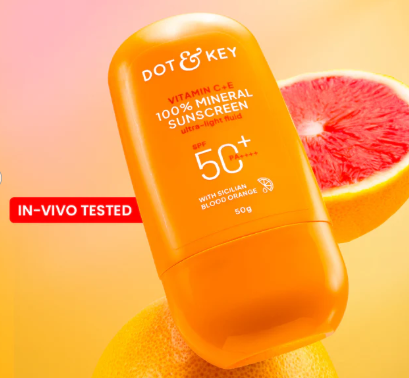 Vitamin C + E 100% Mineral Sunscreen IN-VIVO tested SPF 50+, PA++++