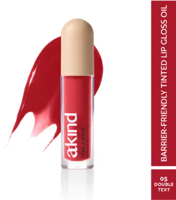 Akind Take A Shine Lip Gloss Oil, Hydrating & Lip Barrier-Friendly - Double Text